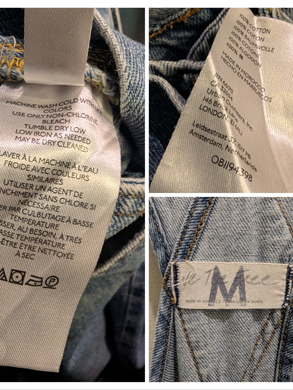 Free People We The Free Ziggy Distressed Ripped Knees Denim Overalls- M - Picture 15 of 16